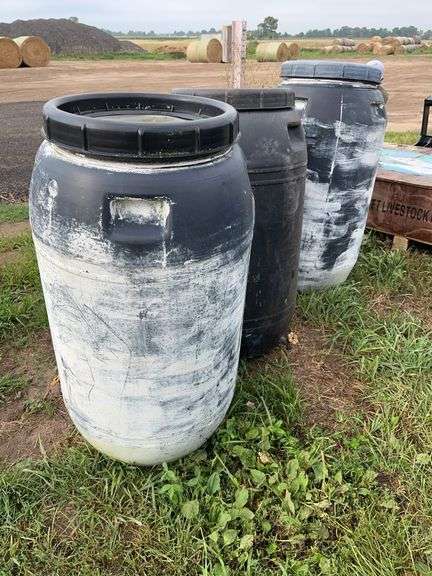 (3) rain barrels 55 gallon, row:7 image