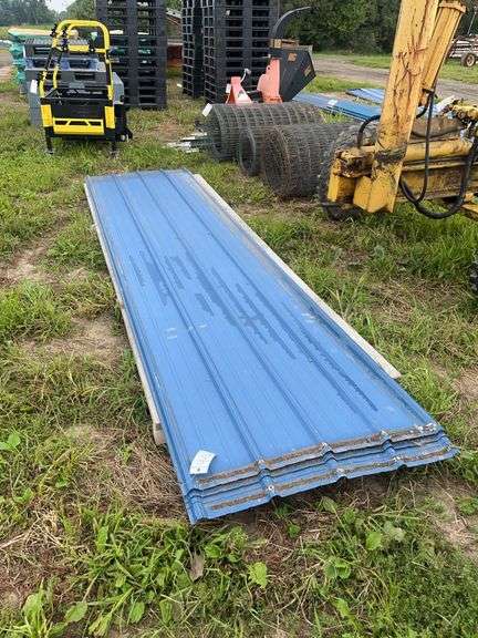 (16) pieces of metal pole barn steel 11'8"L, row:4 image
