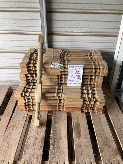 (105) Pressure Treated Solid Wood Spindles, bldg:locked image
