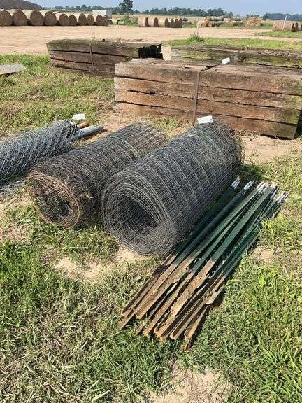 (15) T-posts & (2) rolls of farm fence, row:6 image