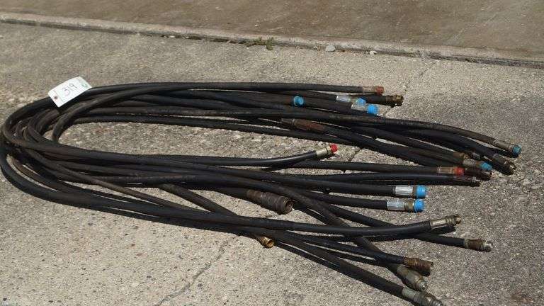 (12) Assorted Hydraulic Hoses - Longer image