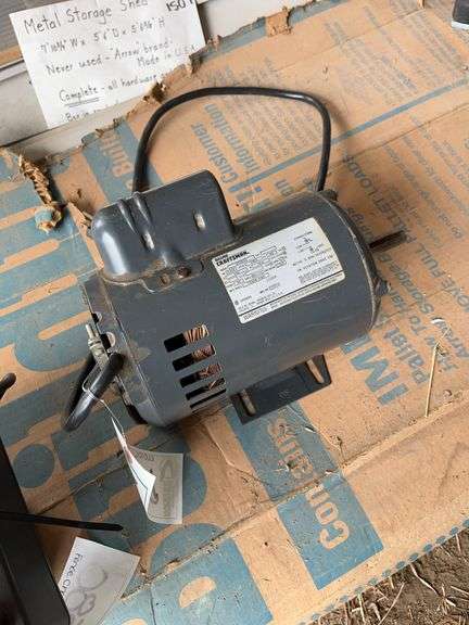 1 1/5 horse power electric Sears Craftsman motor, bldg:green image