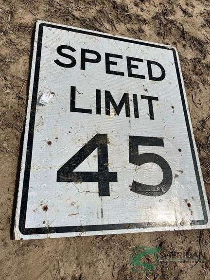 Large Wooden Speed Limit Sign image