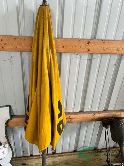 John Deere umbrella and mounting bracket image