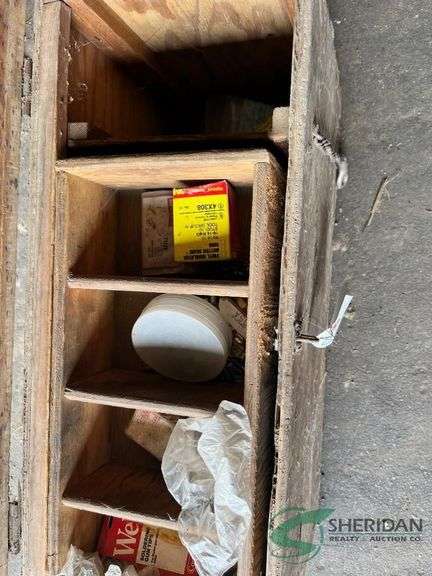 Wooden Toolbox and Contents image