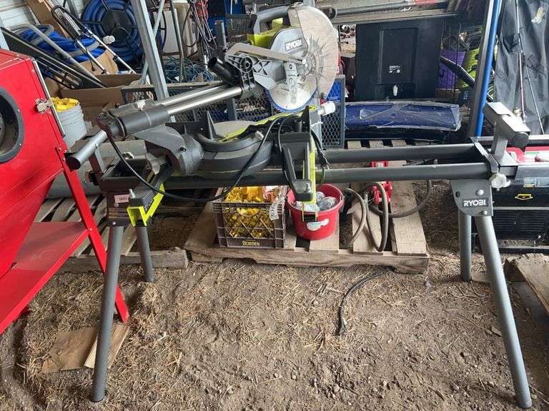 Ryobi miter saw with stand, bldg:green image