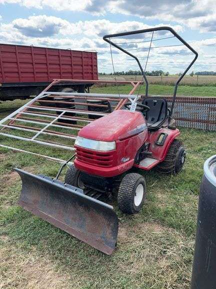 Craftsman 5000 GT lawn mower with snow plow, tire weights, & chains, row:10 image