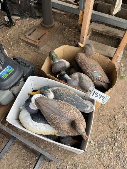 (2) boxes of duck decoys, bldg:green image