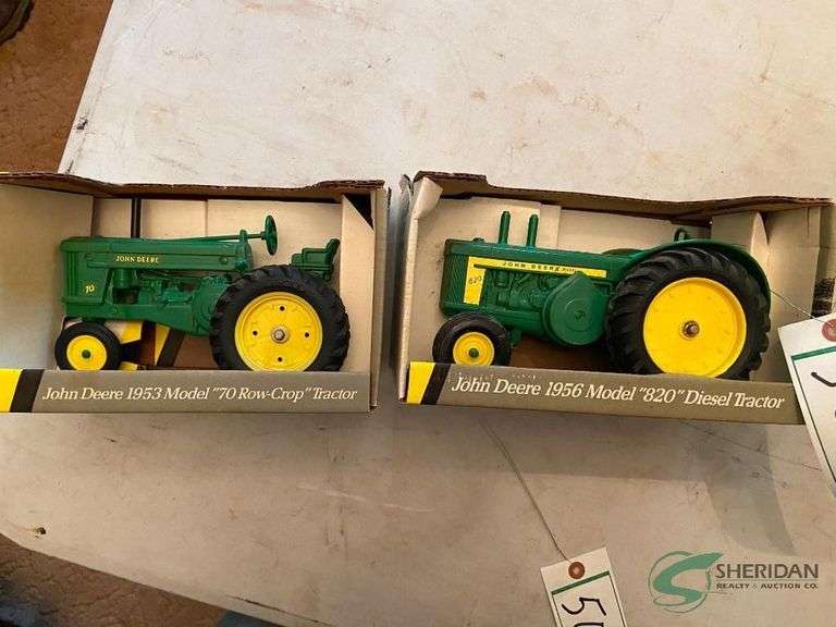 John Deere 70 and 820 toys in boxes image