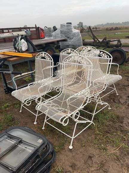 (6) wrought iron lawn chairs, row:8 image