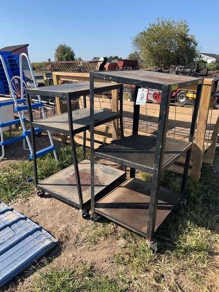 (2) metal carts, row:5 image