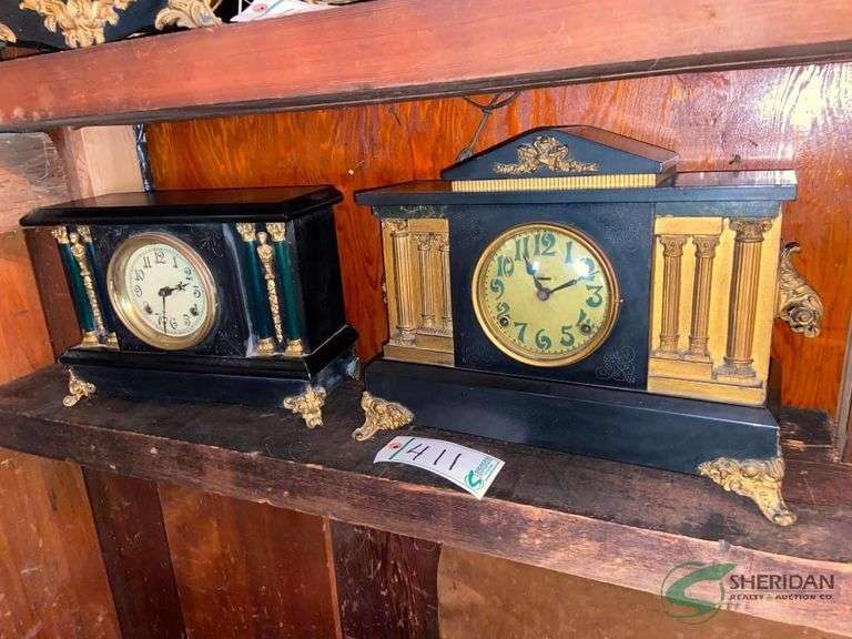 (2) Vintage mantle clocks image
