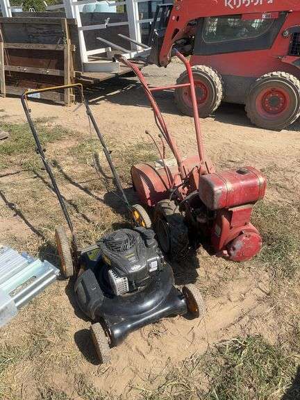 22" push mower & Troybilt rototiller- needs work, row:6 image