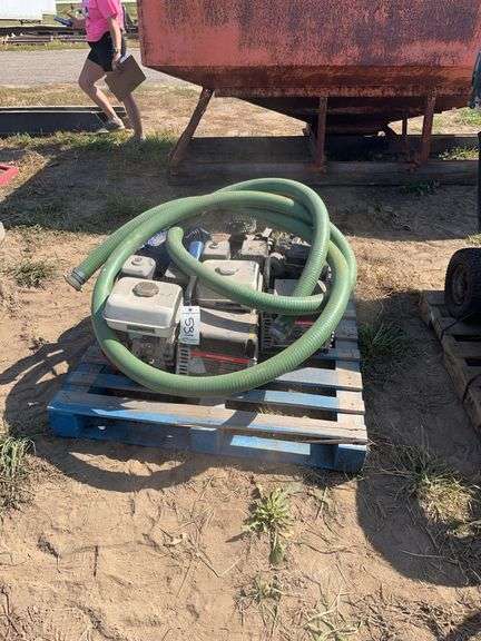 Pallet with (2) generators & trash pump with hoses, row:5 image