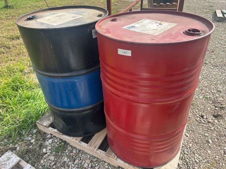 (2) Used Engine Oil 55 Gallon Drums image