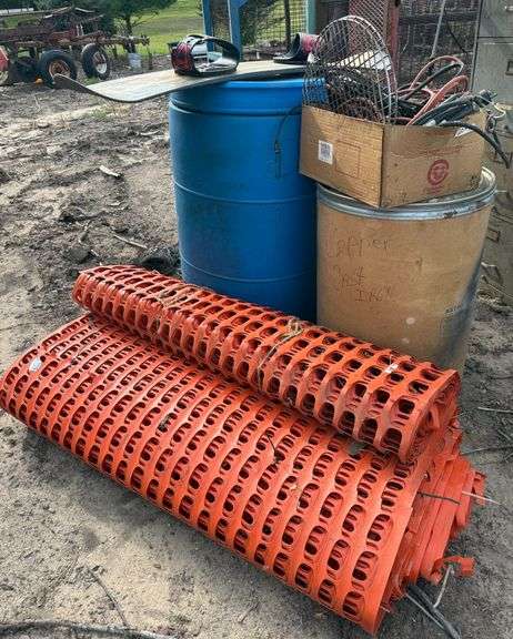 Snow Fence, Snow Board, Barrels & Cords image