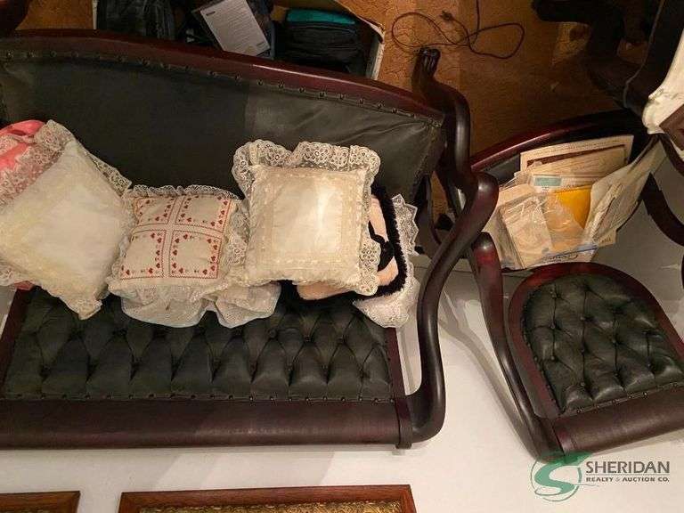 Love seat and chair image
