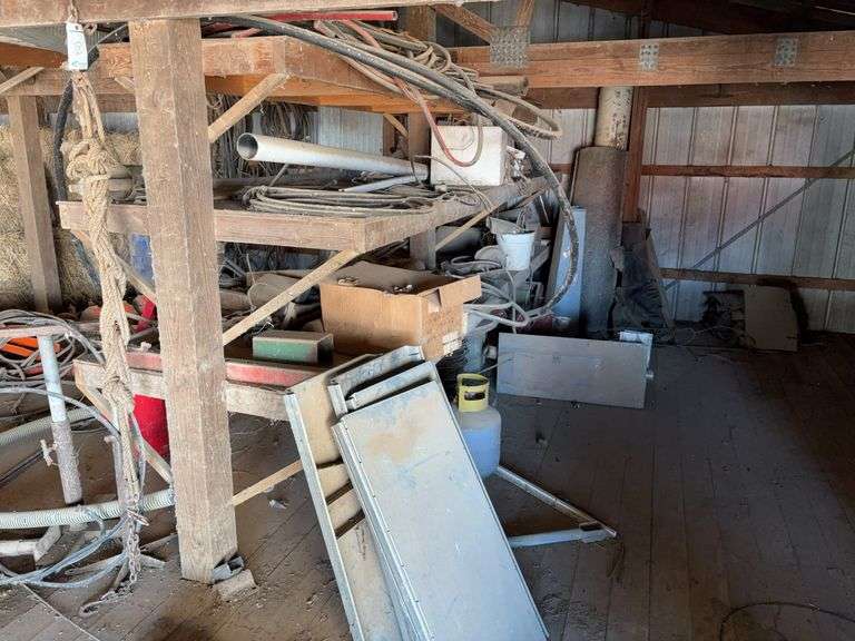 Contents of loft in machine shed, various and miscellaneous image
