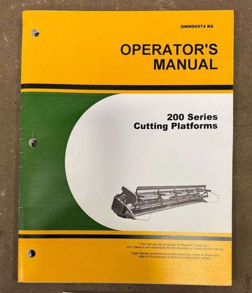 John Deere 200 Series Cutting Platform Operator's Manual image