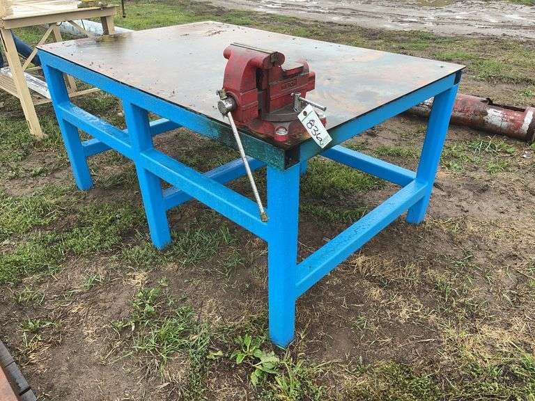 3' x 6' welding table with Wilton vise, row:8 image