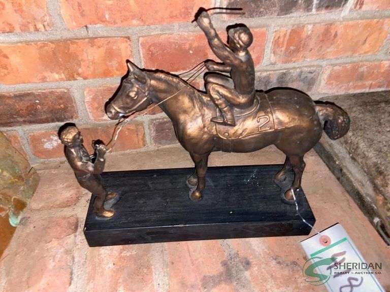 Jockey on horse decoration image
