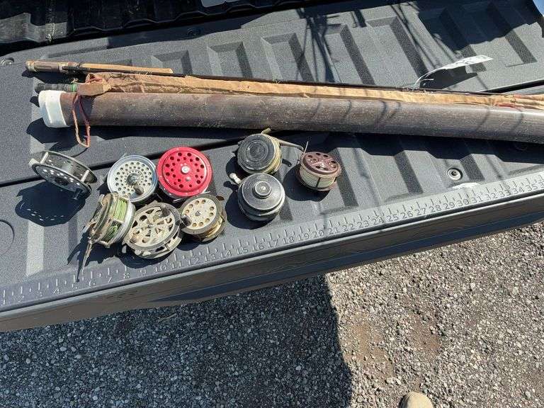 Assorted vintage fly rods and reels image