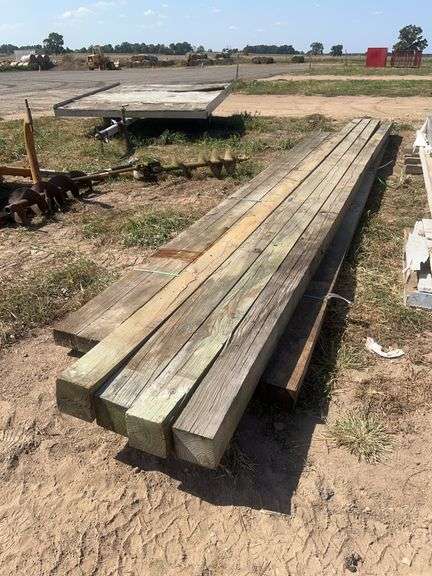 (4) 6" x 6" 24' treated posts & (8) 4" x 6" x 20' treated posts, row:6 image