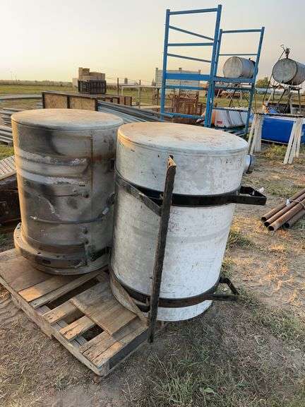 (2) aluminum 100 gallon truck fuel tanks, row:7 image