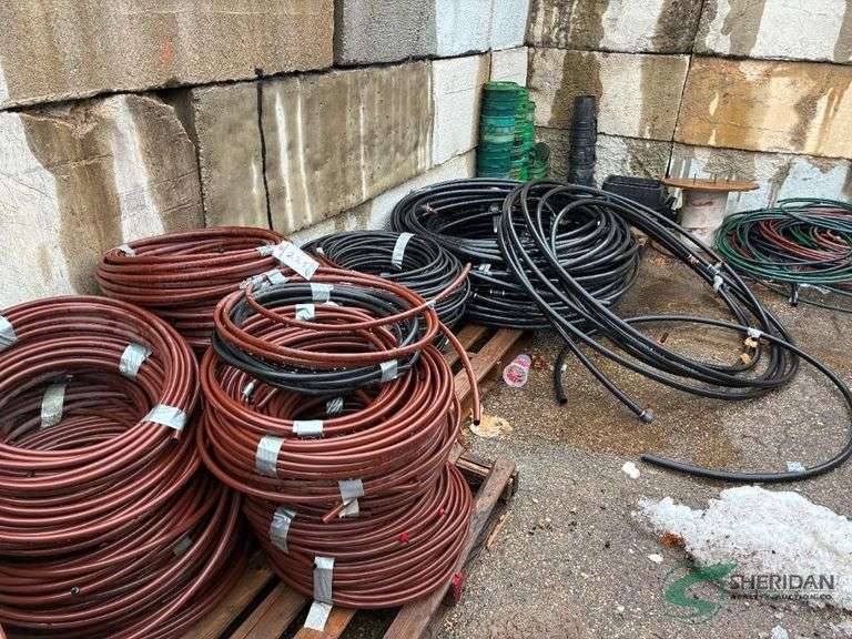 Assorted irrigation pipe some may be used image