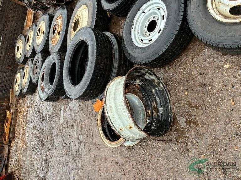 Numerous misc. tires and rims image