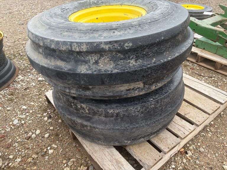 (2) 14L-16.1 3 Rib Tires on 8 Bolt Rims image