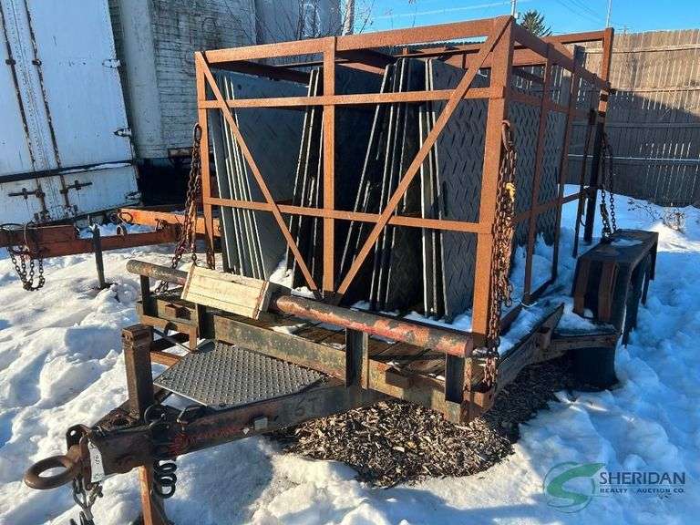Tandem axle trailer with Yard mats included trailer is under 2500lbs no title image