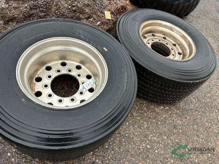 2 Super single tires on rims image
