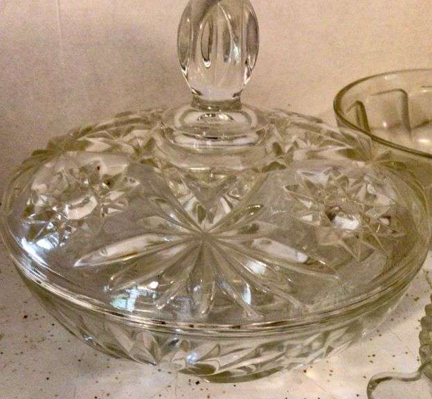 Glass Candy Dishes (one is plastic)