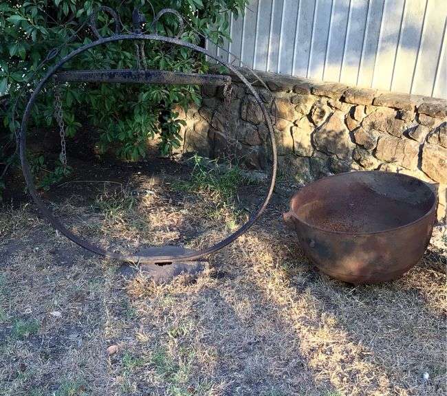Cast Iron Cauldron and Stand