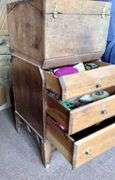 Wood Sewing Supplies Organizer