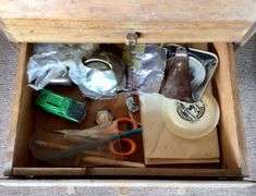 Wood Sewing Supplies Organizer