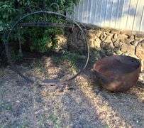 Cast Iron Cauldron and Stand