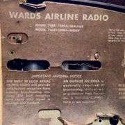 Vintage Wards Airline Radio