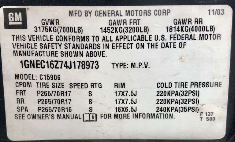 2004 Chevy Suburban - wrecked in the front * i have the key, motor runs good * front tire is messed up * north carolina title