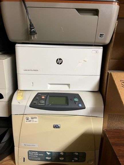 HP LaserJet 4200N Printer, HP LaserJet M402N Printer, HP Deskjet 3510 Printer, Working Condition Unknown