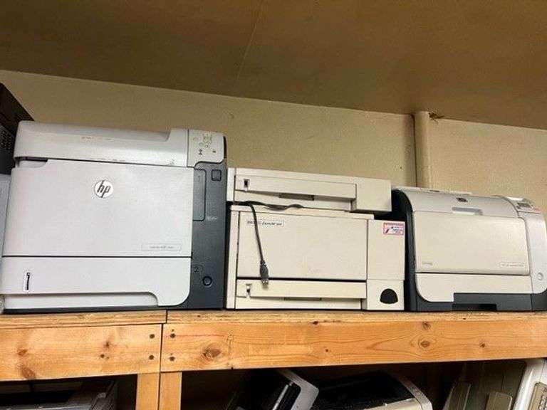 HP LaserJet 600 M601 Printer, HP LaserJet 2100 Printer, HP Color LaserJet CP2025 Printer, Working Condition Unknown