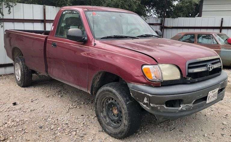 2002 Toyota Tundra - broke down on the side of the road, then a semi hit it * i had a key made, the motor fired up, sounds good. * The transmission is making a noise when shifted out of park * storage lien