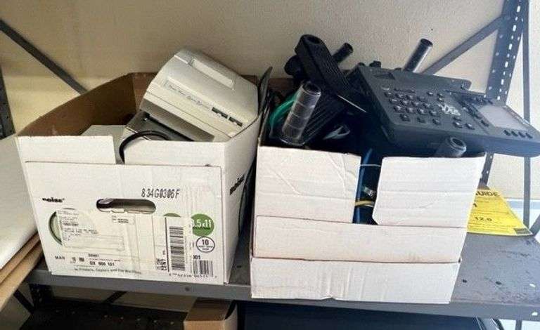 Boxes of Misc. Office Items, Working Condition Unknown