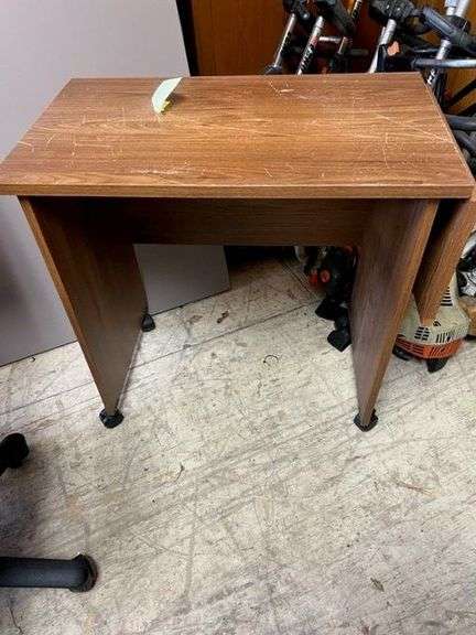 Rolling Cart with Doors & Small Rolling Desk