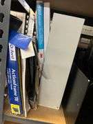 Box of Keyboards, Box of Misc. Cables, 2 20” Monitors, Cord & Stands, Metal & Plastic Desk Trays, Misc. Toner Cartridges, 2 Coffee Pots, Box of Cables For Computers, Briefcase W/Lock, Box of Misc. Office Supplies, Frame For Filing Cabinet, Screen Protectors, Working Condition Unknown