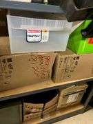 Box of Keyboards, Box of Misc. Cables, 2 20” Monitors, Cord & Stands, Metal & Plastic Desk Trays, Misc. Toner Cartridges, 2 Coffee Pots, Box of Cables For Computers, Briefcase W/Lock, Box of Misc. Office Supplies, Frame For Filing Cabinet, Screen Protectors, Working Condition Unknown