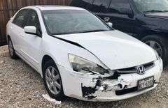 2005 Honda Accord - wrecked in front end * i have the key * motor still runs and sounds good * leather interior * good blue title