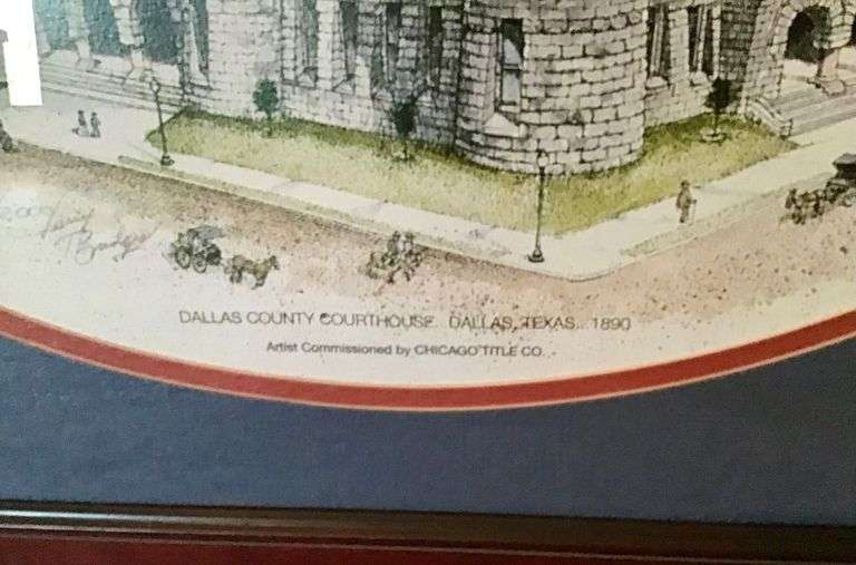 Framed Limited Edition Signed Art Print - Dallas County Courthouse