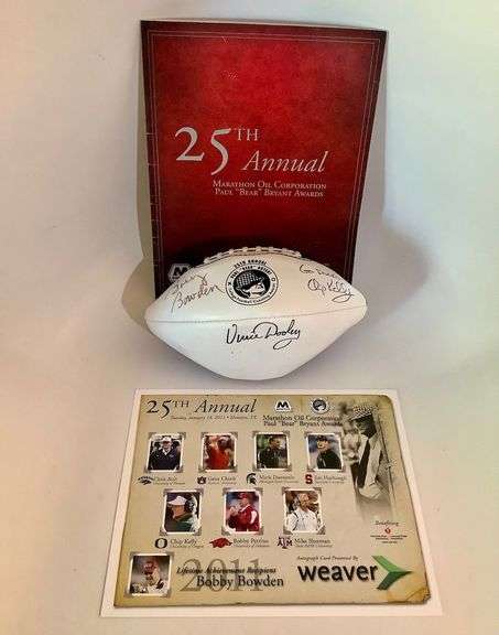 2011 Autographed Bear Bryant Award Football